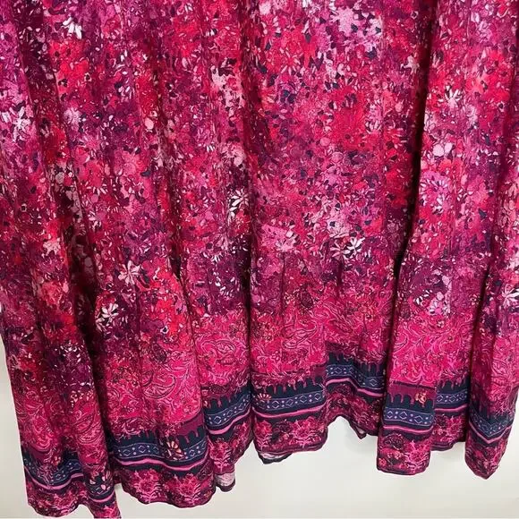 Frye & Co. Pink Peasant Western Maxi dress size XXL - Picture 6 of 11